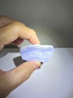 Blue Lace Agate Crystal Slab #J